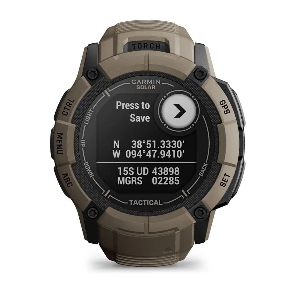 Garmin Instinct 2X Solar - Tactical Edition -GPS - smart watch, Coyote Tan