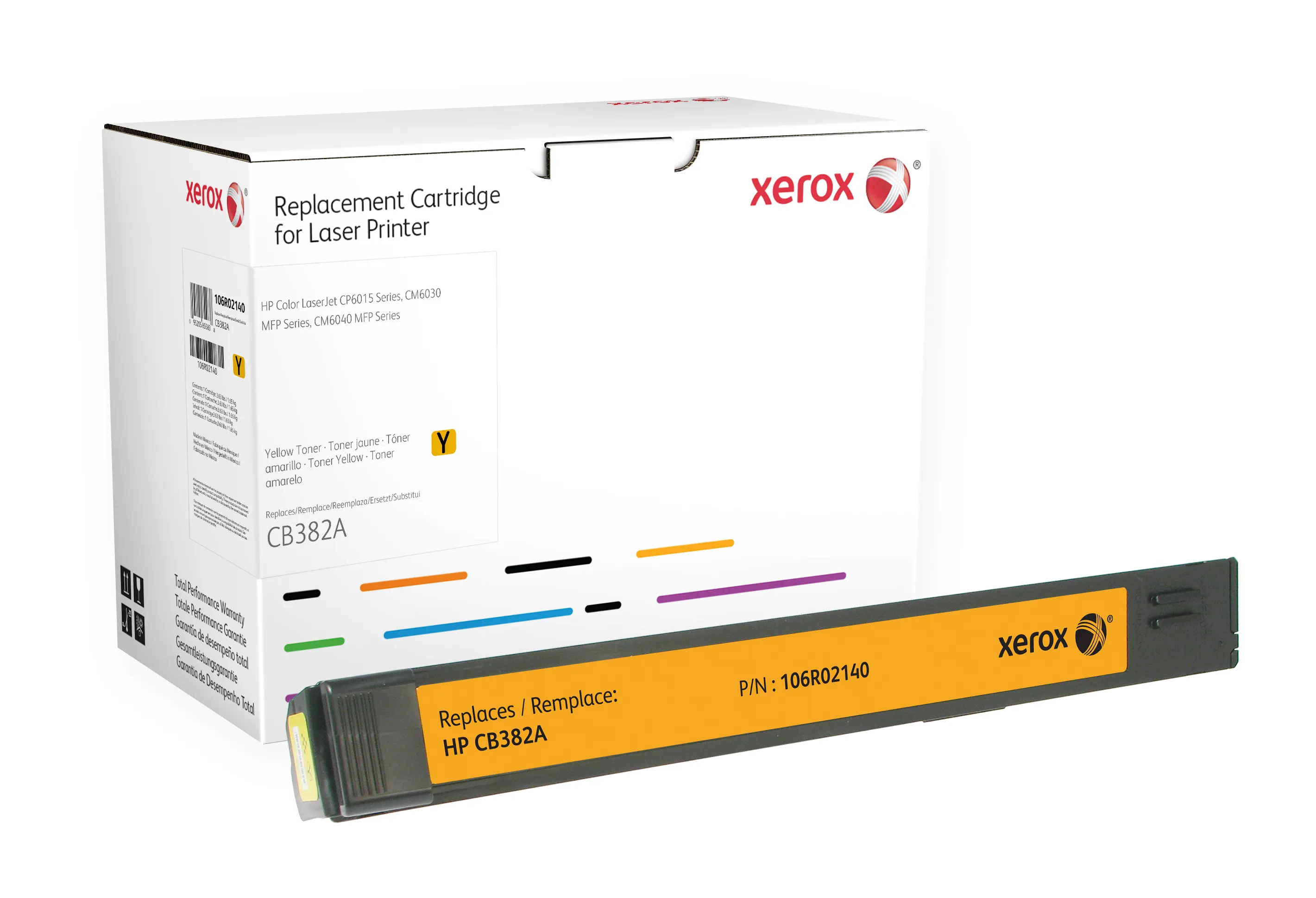 Xerox - Keltainen - v&auml;riainekasetti (vastaavuus: HP CB382A) malleihin HP Color LaserJet CM6030, CM6040, CP6015