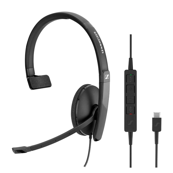 EPOS SC 130 USB-C Mono Headset, Black
