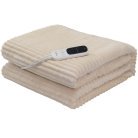 Terraillon Sähkölämmitteinen ruudullinen Koomy 180 x 130 cm 140 W kermanvärinen