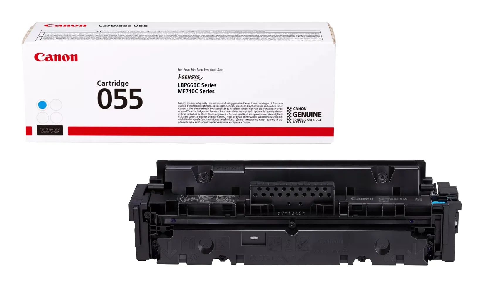 Canon 055 toner cartridge, Cyan
