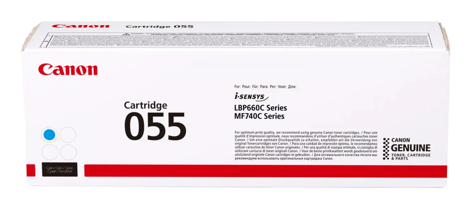 Canon 055 toner cartridge, Cyan