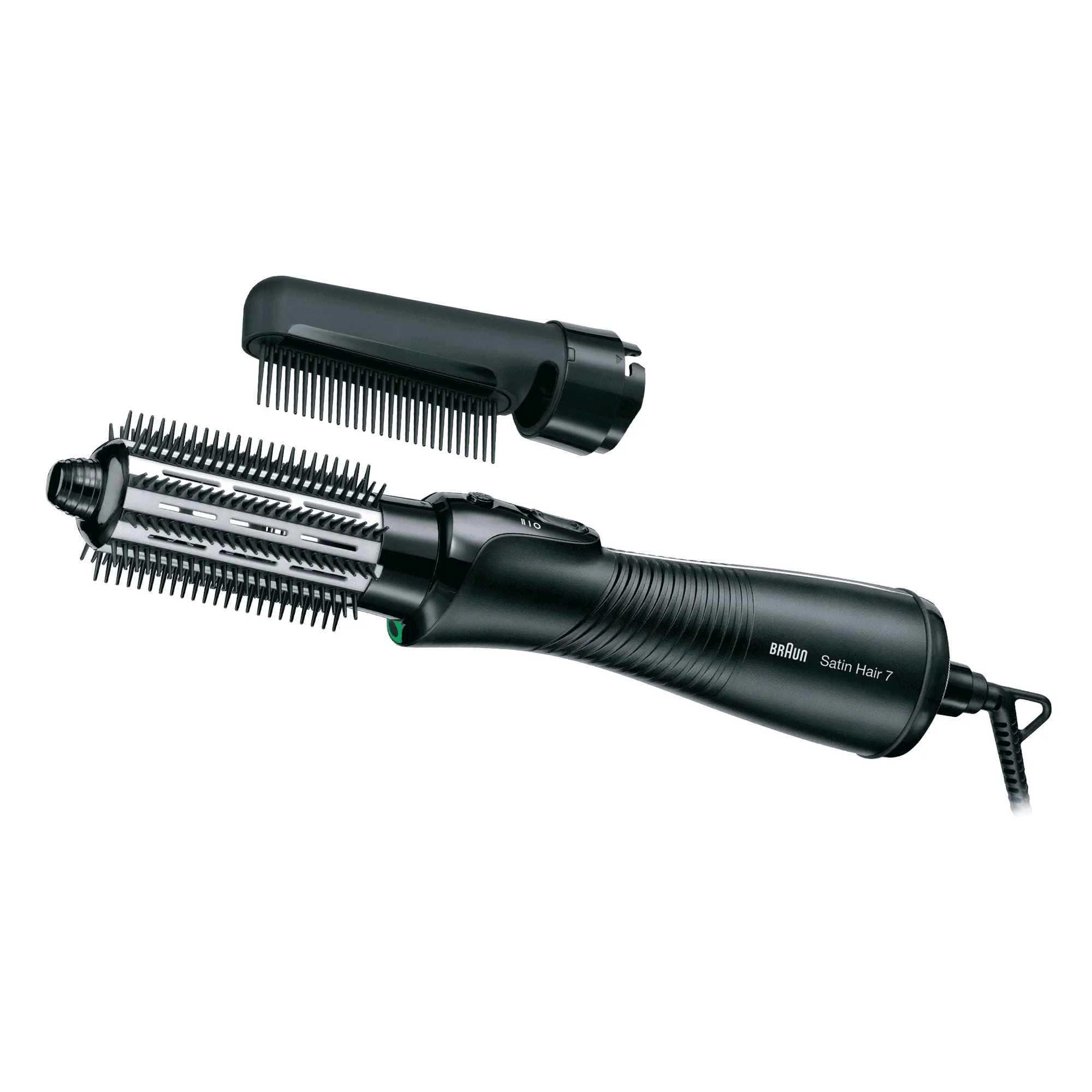 Braun Satin Hair 7 AS720 Steam Hot Air Brush, Black/Silver