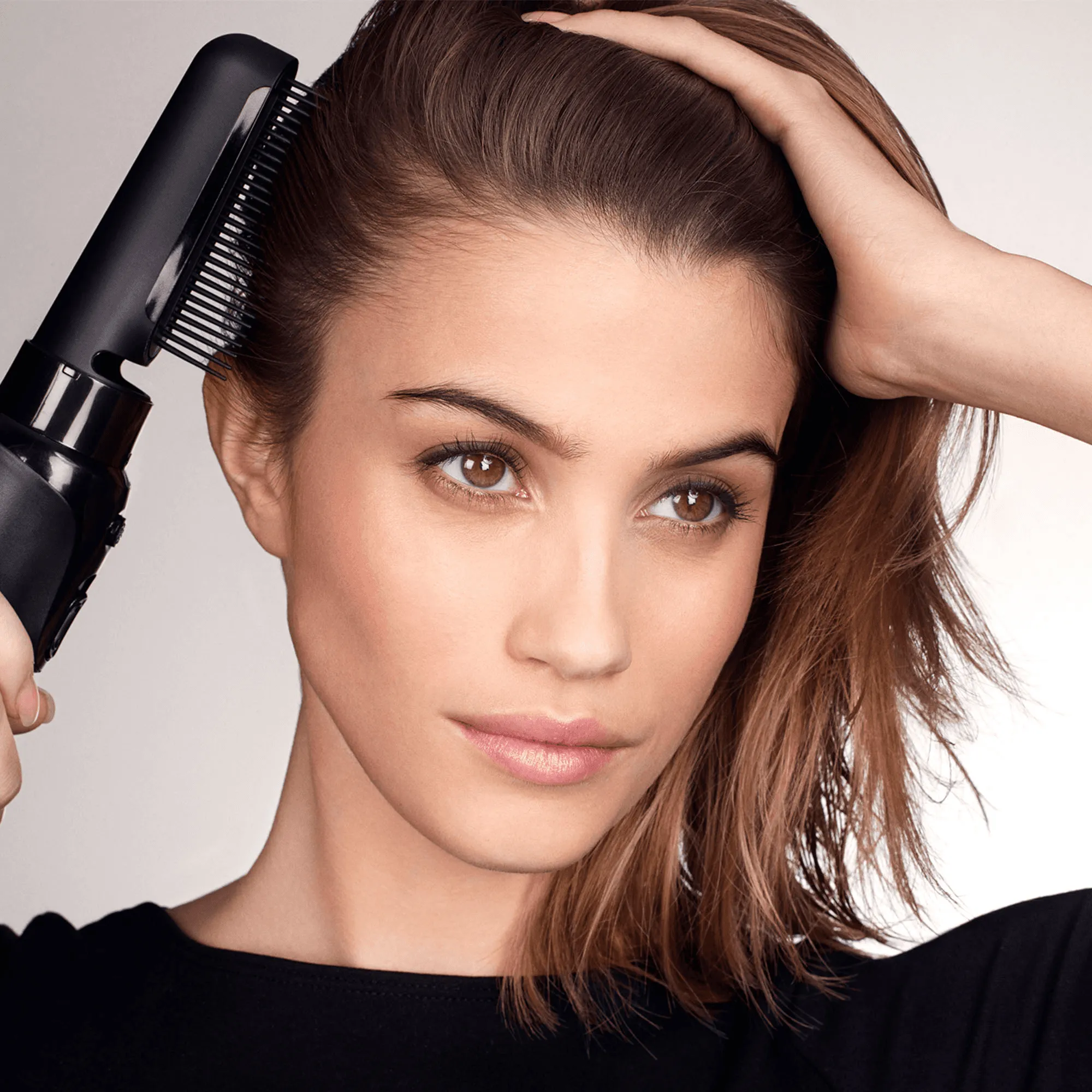 Braun Satin Hair 7 AS720 Steam Hot Air Brush, Black/Silver