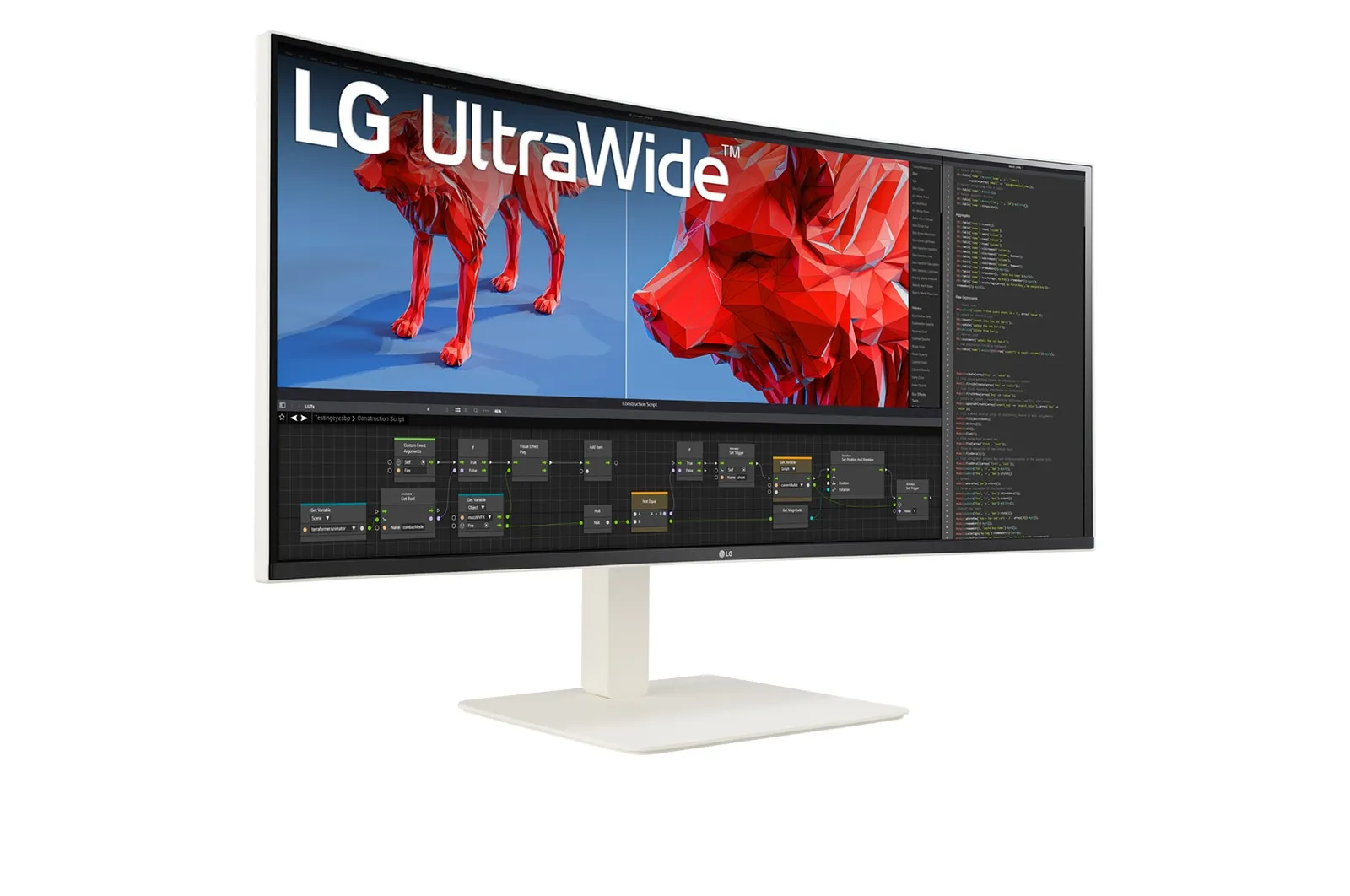 LG 38BR85QC-W 38&quot; UW4K, Nano IPS -kaareva pelin&auml;ytt&ouml;