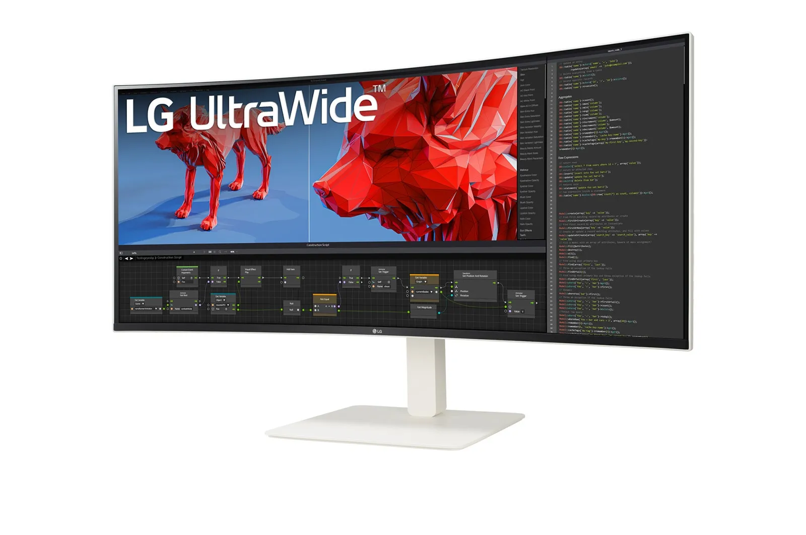 LG 38BR85QC-W 38&quot; UW4K, Nano IPS -kaareva pelin&auml;ytt&ouml;