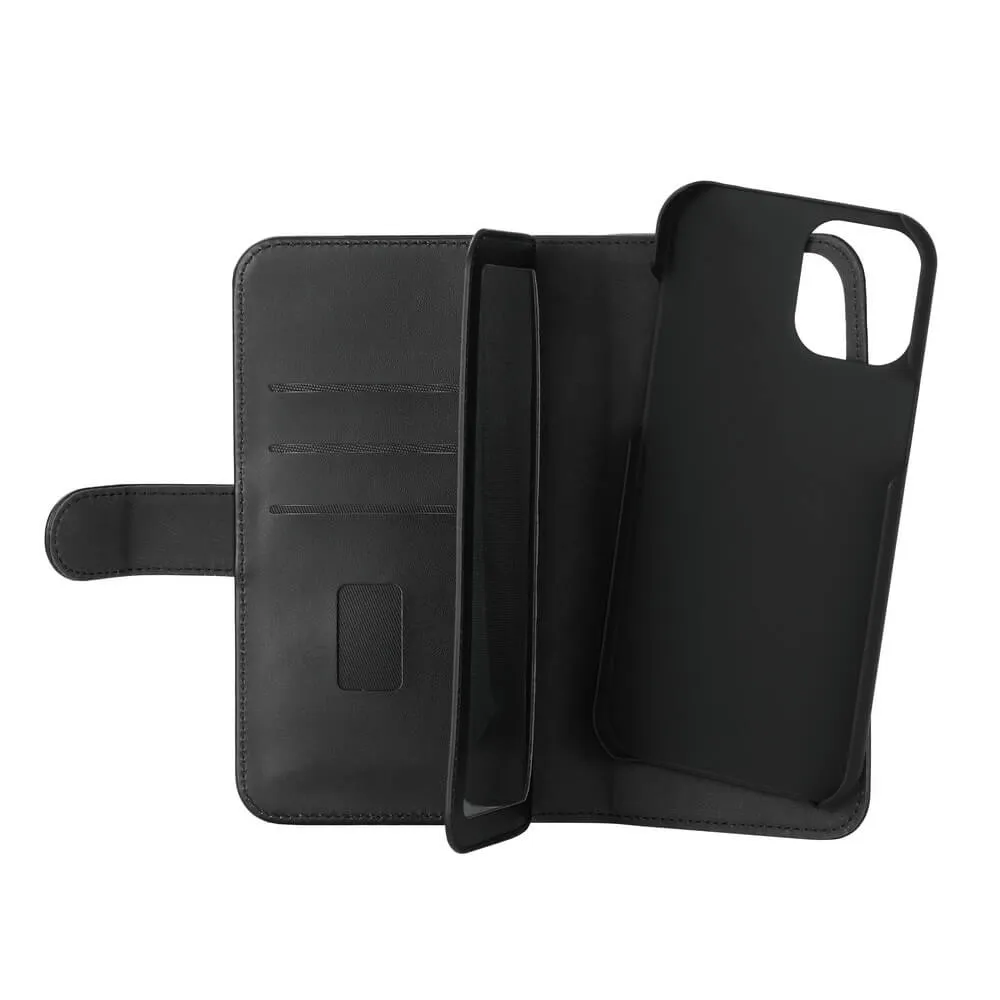 GEAR Wallet 7 Cards, iPhone 12 Pro Max - 2-in-1 lompakkokotelo, Musta