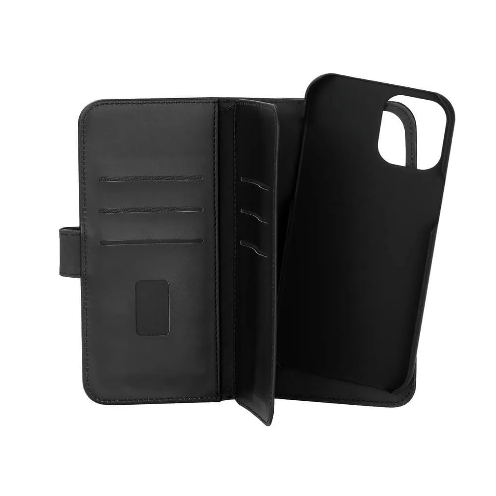 GEAR Wallet 7 Cards, iPhone 12 Pro Max - 2-in-1 lompakkokotelo, Musta