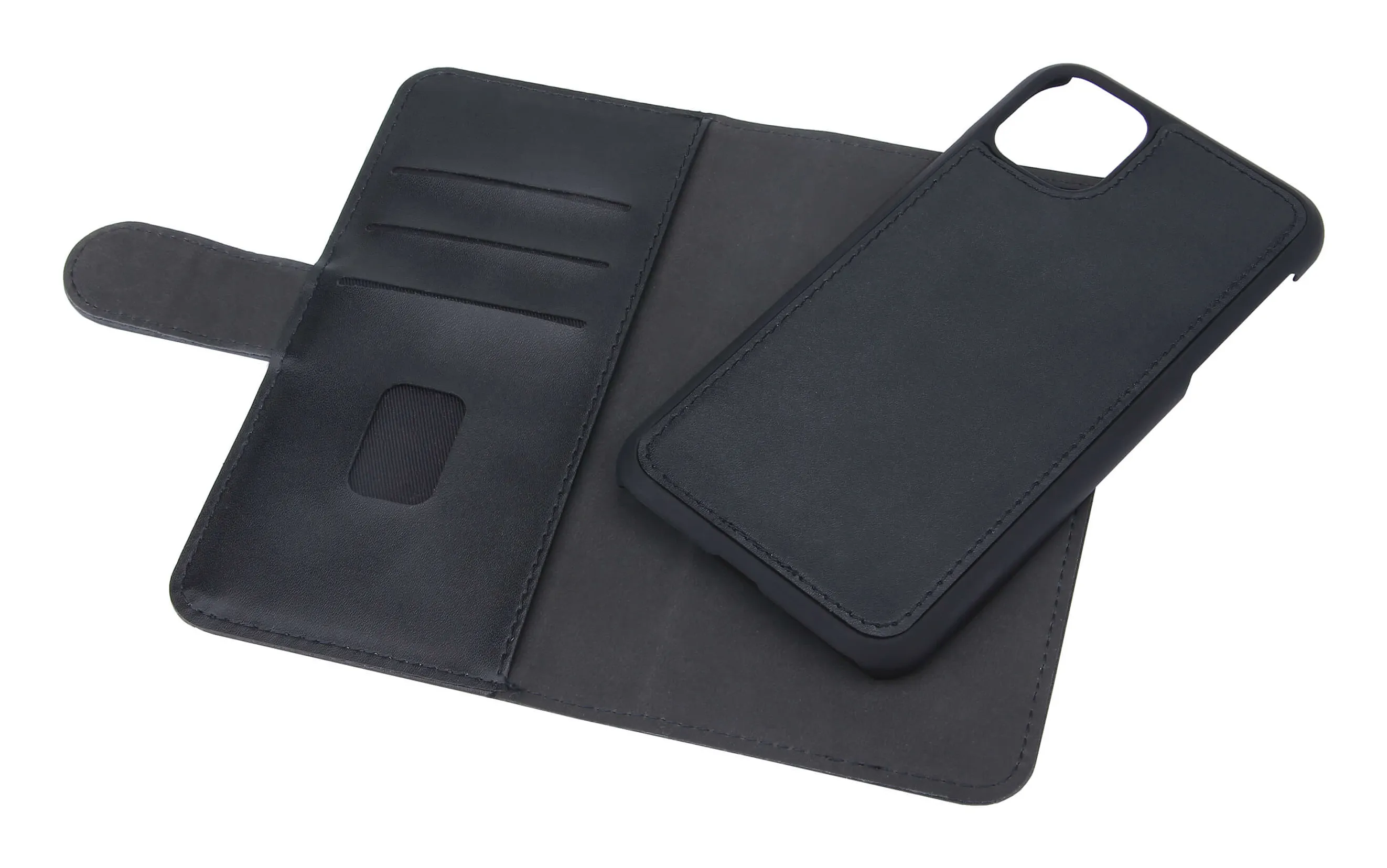 GEAR Wallet, iPhone Xr - 2-in-1 lompakkokotelo, Musta