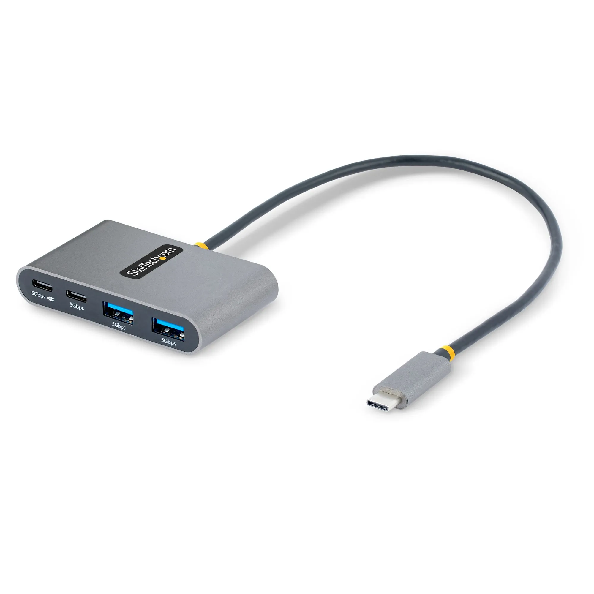 STARTECH.COM 4-Port USB-C Hub with 100W Power Delivery Pass-Through 2x USB-A + 2x USB-C 5Gbps 1ft/30cm Long Cable Portable USB 3.0