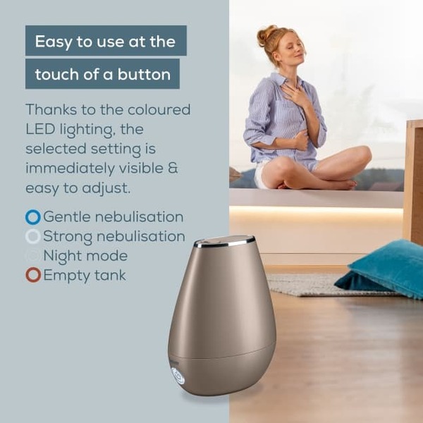 Beurer LB 37 Ultrasonic Humidifier, Toffee, 2 L, 200 ml/h