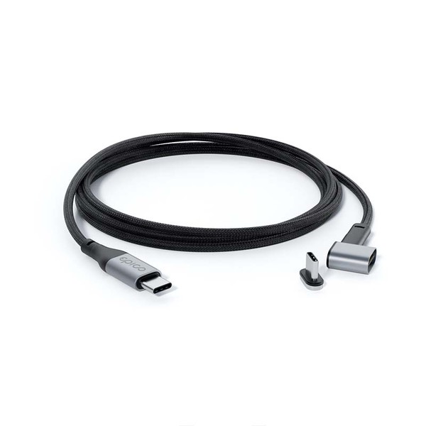 EPICO Magnetic Braided Data Cable USB-C to USB-C - grey