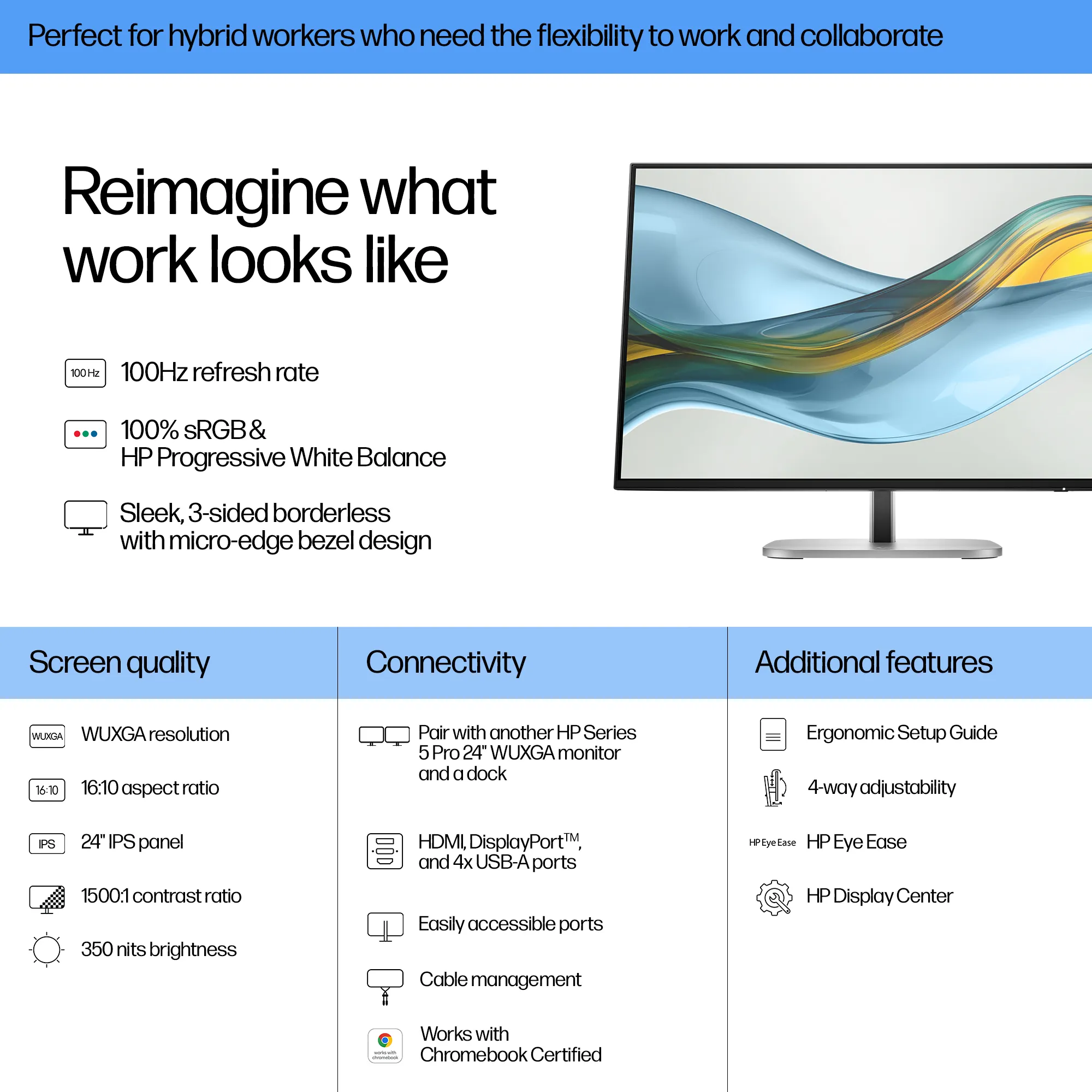 HP Series 5 Pro 24&quot; WUXGA, IPS - monitor