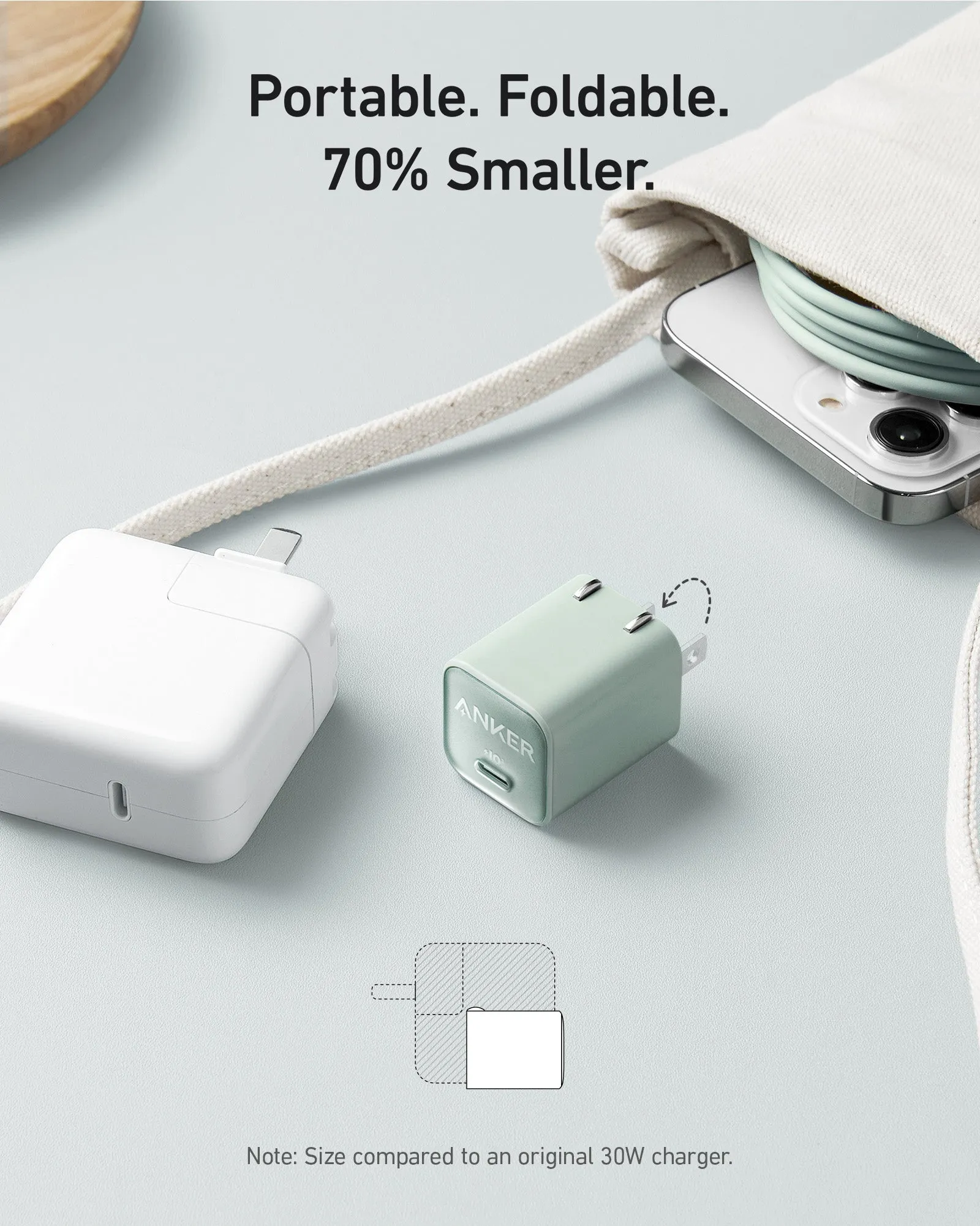 Anker 511 Nano 4 30W USB-C - charger, Green