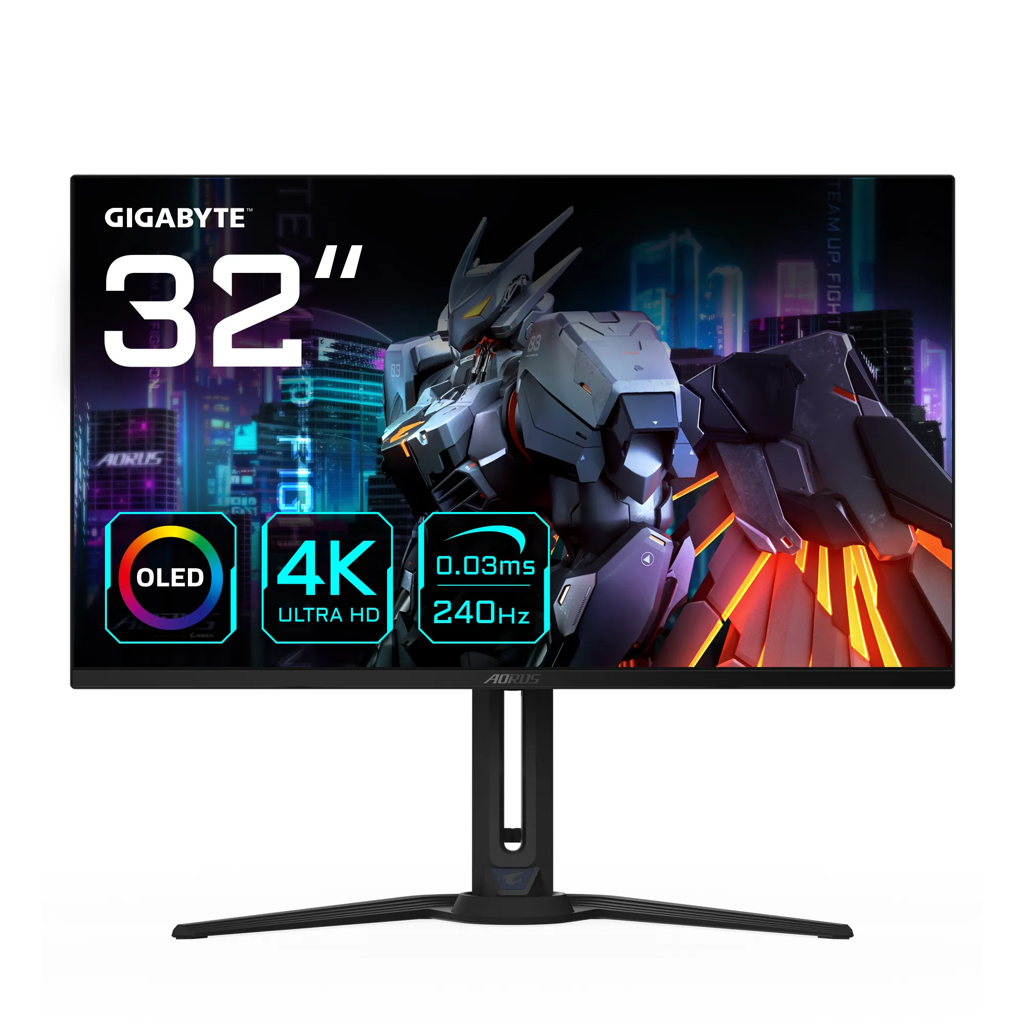 Gigabyte Aorus 32" FO32U2. UHD, 240Hz, 0.03ms, FreeSynd OLED - gaming monitor