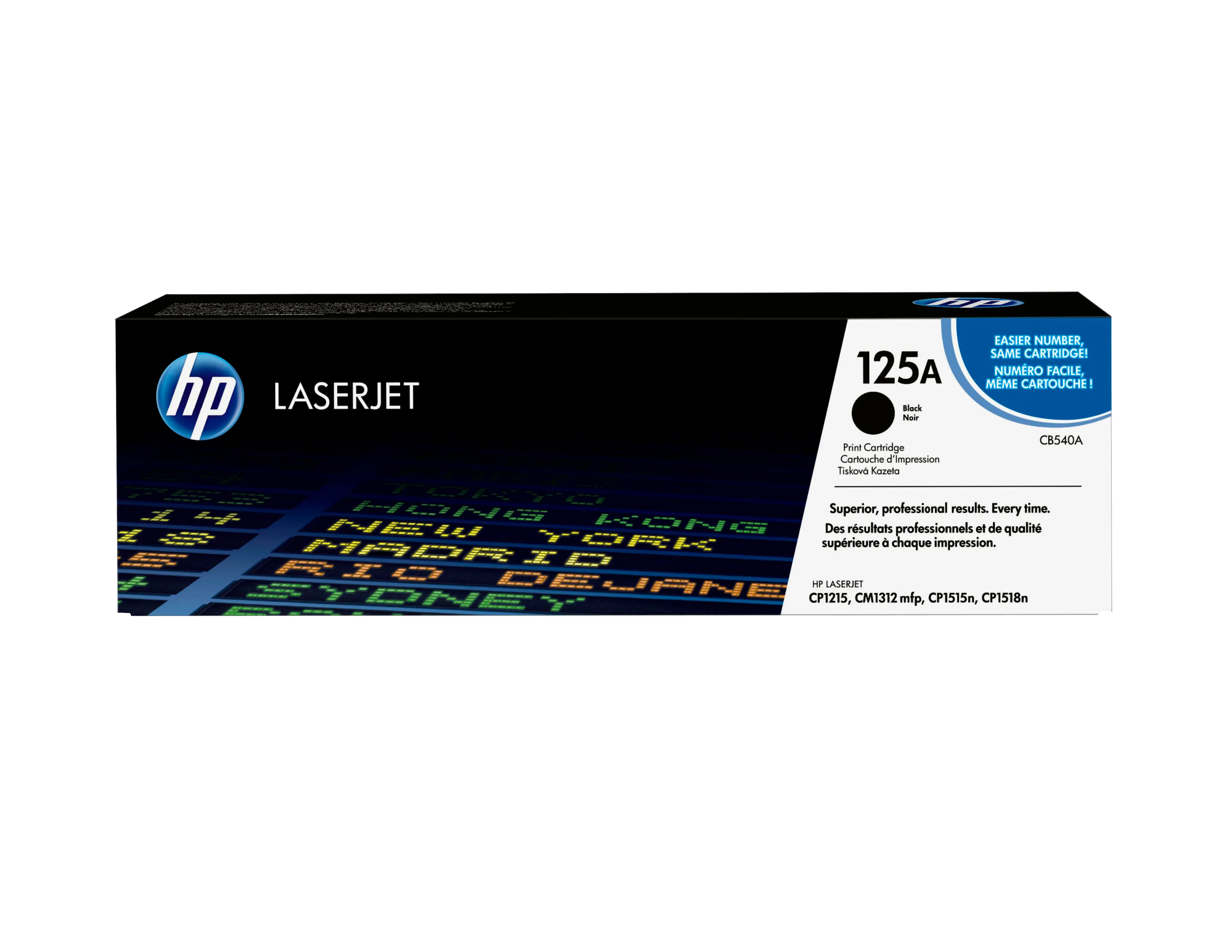 HP 125A CB540A Toner Cartridge, Black