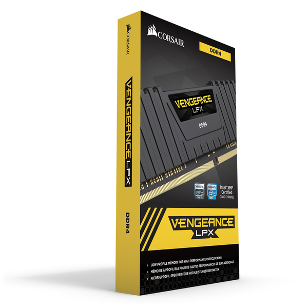 Corsair 64 GB (4 x 16 GB) Vengeance LPX, DDR4 3733 MHz - memory, black