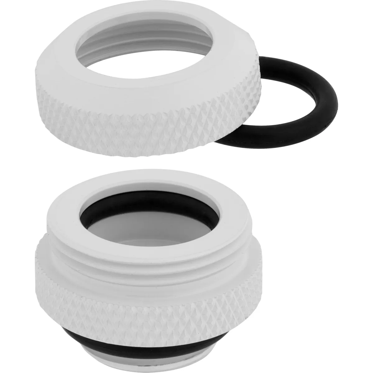 Corsair Fitting (hard tube),XF Hardline 4-pack (12mm OD compression_ glossy white)