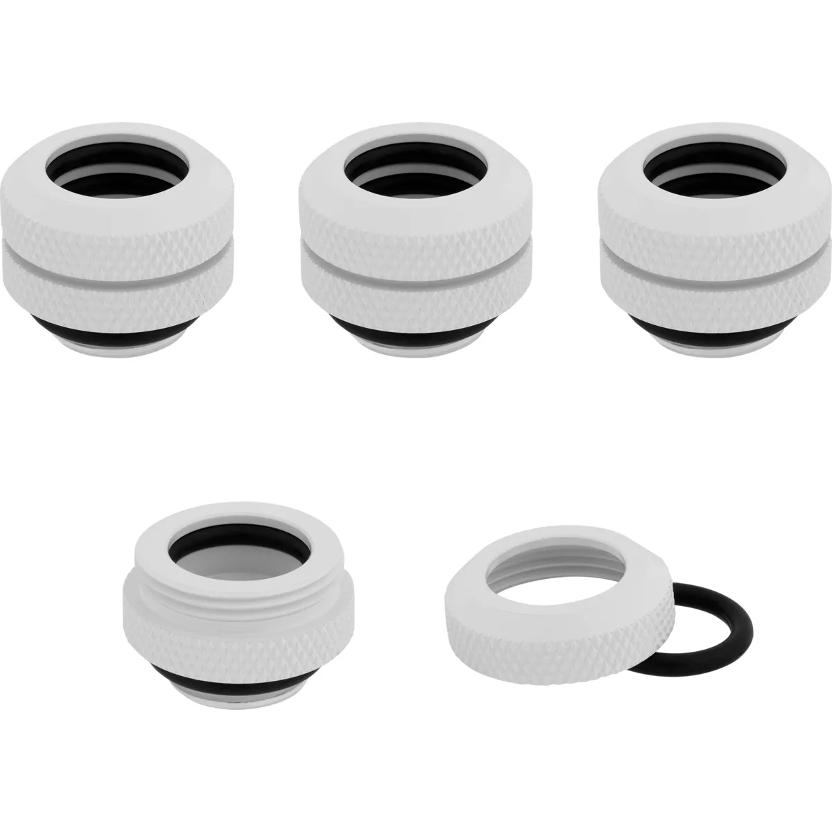 Corsair Fitting (hard tube),XF Hardline 4-pack (12mm OD compression_ glossy white)