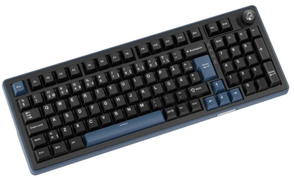 Ducky OK-M-98 -langaton mekaaninen pelin&auml;pp&auml;imist&ouml;, KTT Tactile, musta