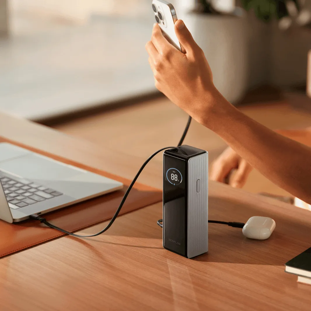 ECOFLOW RAPID 25000mAh, Quick Charge 3.0, 170W -varavirtal&auml;hde, hopea