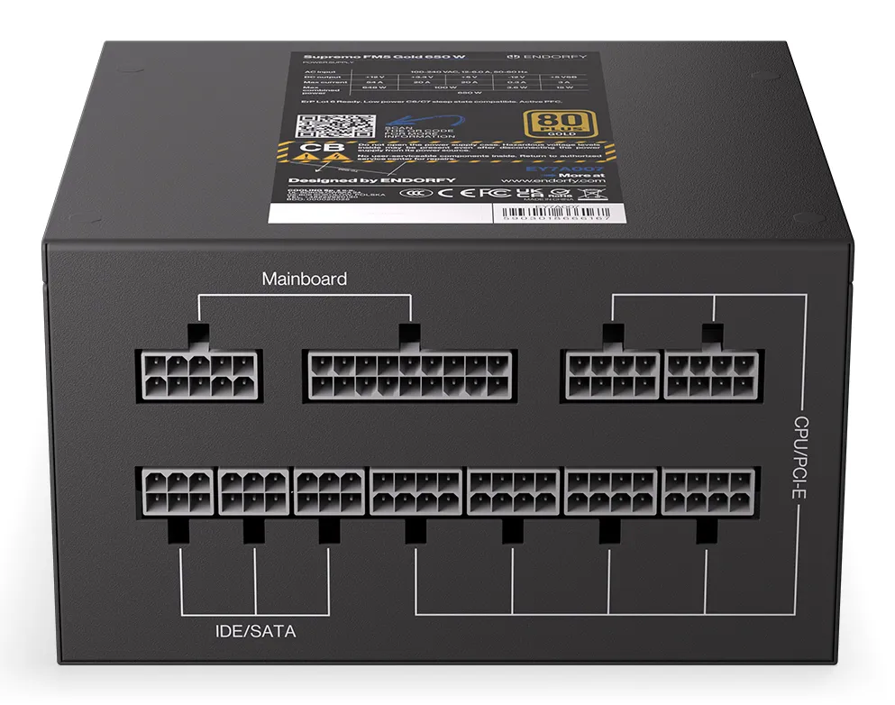 Endorfy Supremo FM5 650W -virtalähde, 80 Plus Gold