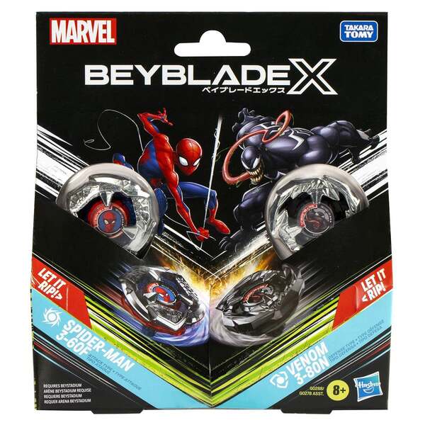Beyblade X Dual Pack - Spider-Man 3-60F &amp; Venom 3-80N