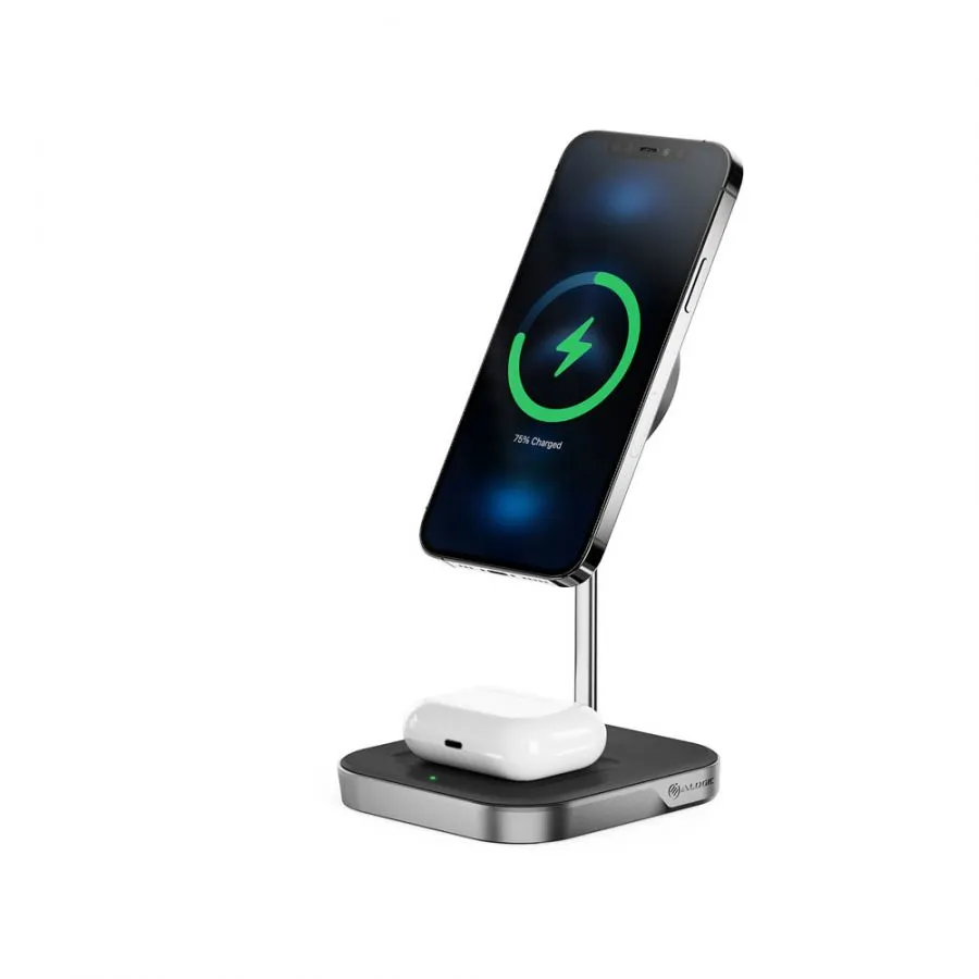 Alogic MagSpeed 2-i-1 trådlös laddningsstation