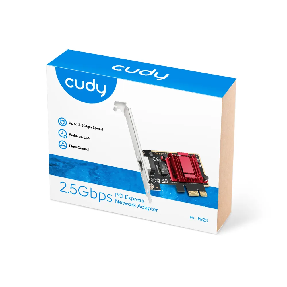 CUDY Adapter PCI-E PE25 2.5G 1P Low Profile