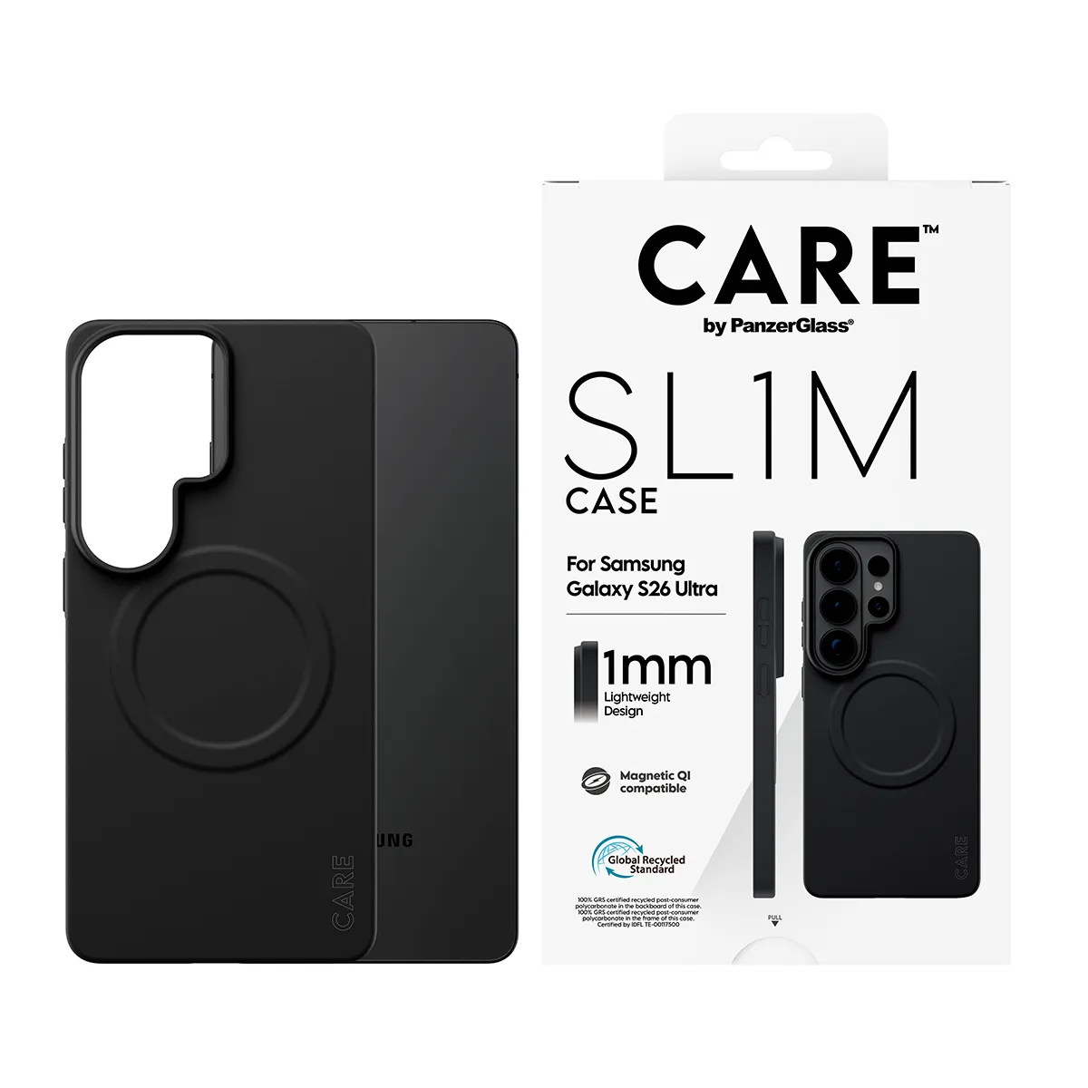 PanzerGlass CARE SL1M Case for Galaxy S26 Ultra, Black