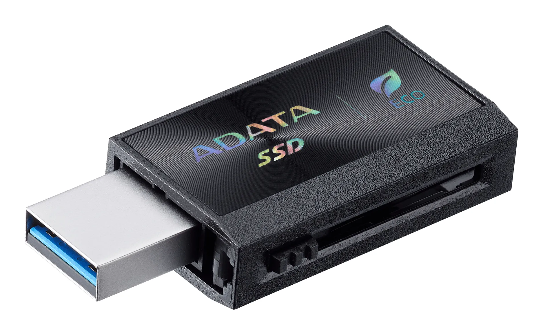 A-DATA SC730 512 Gt USB 3.2 Gen 2 (USB-C/USB-A) -ulkoinen SSD, kannettava, pelik&auml;ytt&ouml;&ouml;n, musta