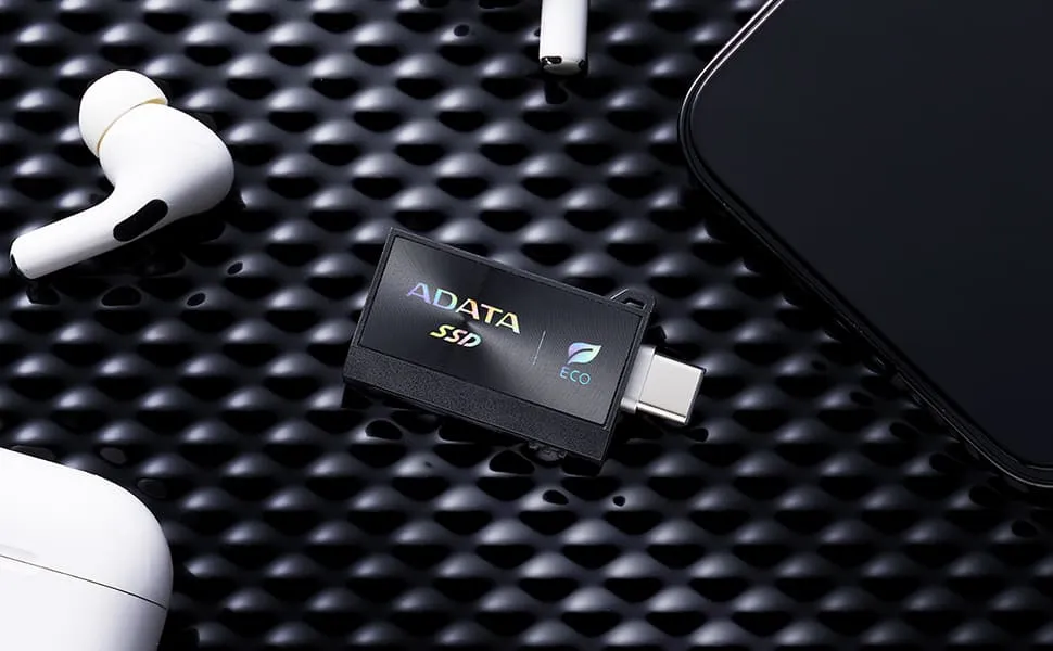 A-DATA SC730 512 Gt USB 3.2 Gen 2 (USB-C/USB-A) -ulkoinen SSD, kannettava, pelik&auml;ytt&ouml;&ouml;n, musta