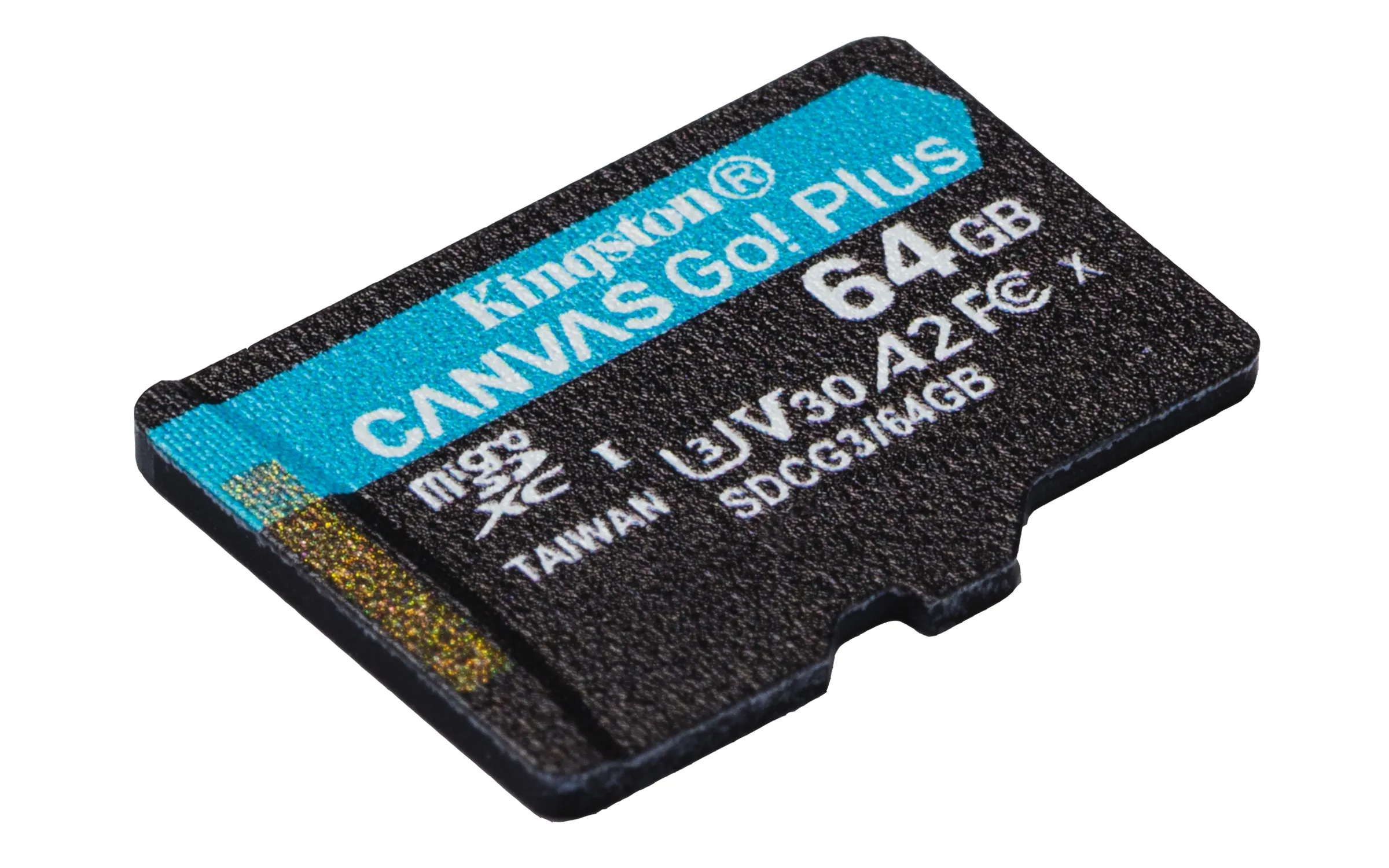 Kingston Canvas Go! Plus 64 Gt MicroSDXC -muistikortti + SD-adapteri