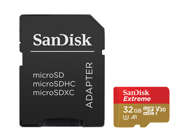 SanDisk Extreme 32GB MicroSDHC - memory card + SD adapter