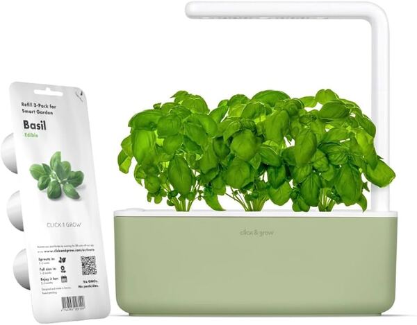 Click and Grow Smart Garden 3 -startpaket, basilika, salvia
