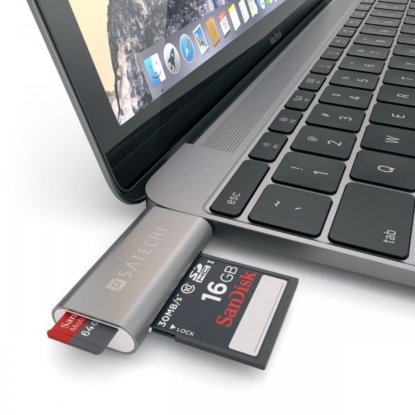 Satechi Type-C Micro / SD card reader of aluminum