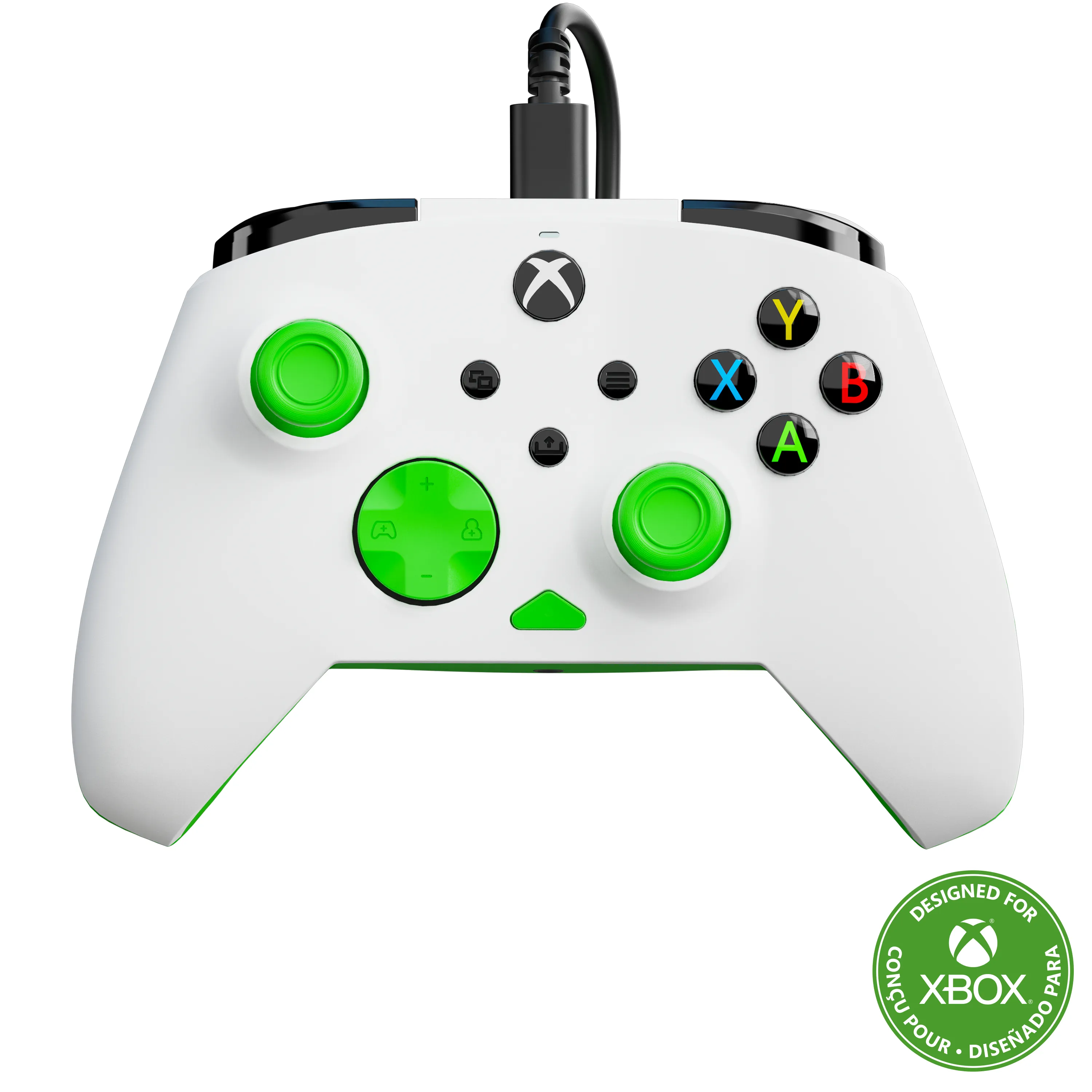 Turtle Beach Rematch Core tr&aring;dbunden handkontroll f&ouml;r Xbox och PC - Vit och gr&ouml;n
