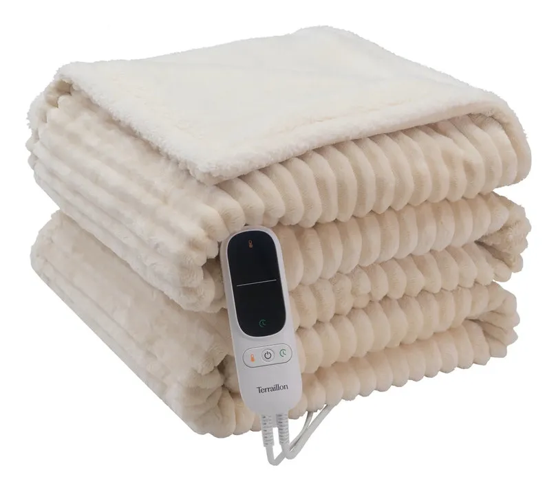 Terraillon S&auml;hk&ouml;l&auml;mmitteinen ruudullinen Koomy 180 x 130 cm 140 W kermanv&auml;rinen