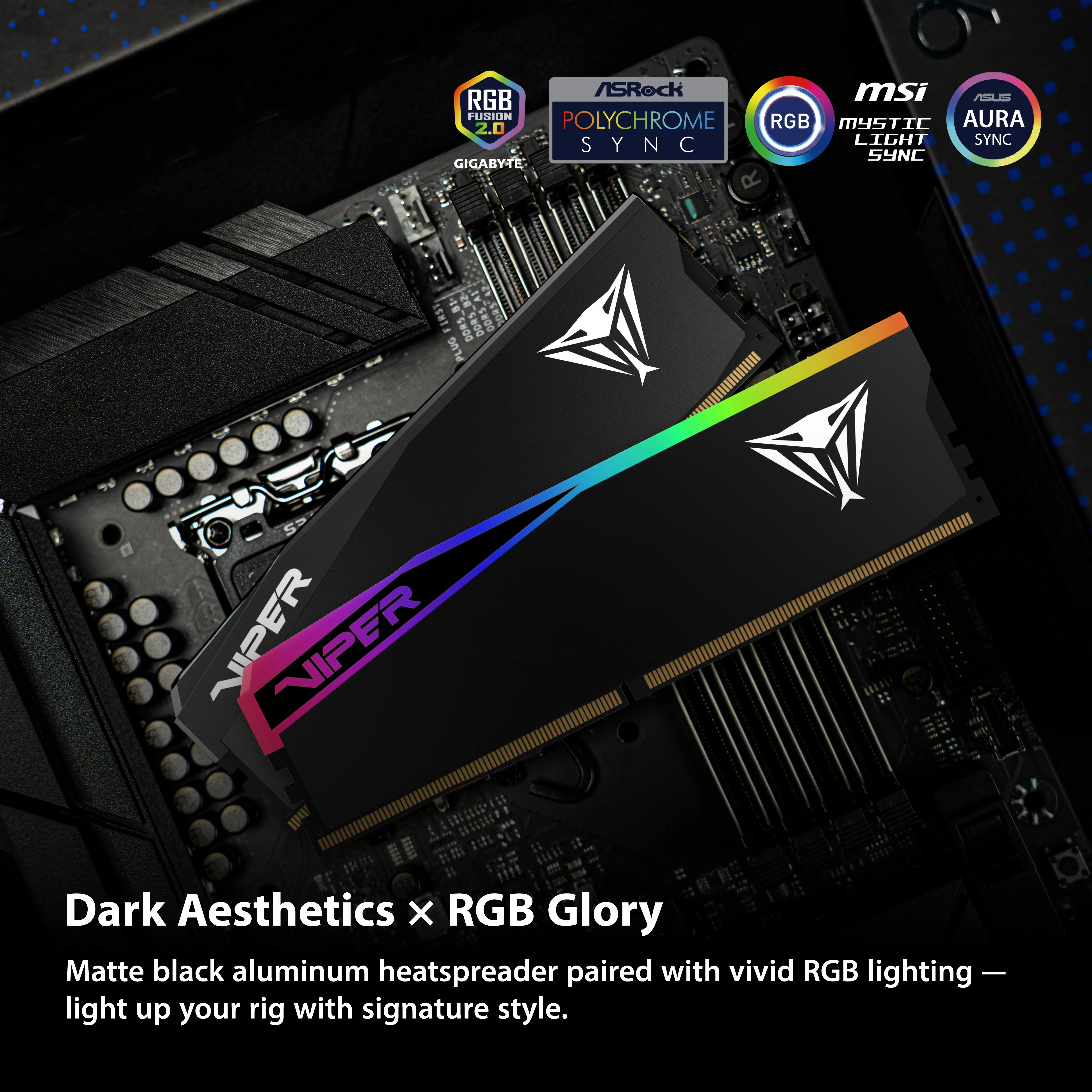 Patriot Viper Elite 5 Ultra RGB 32 Gt (2 x 16 Gt) DDR5 6000 MHz, CL28 -muisti (XMP/EXPO)