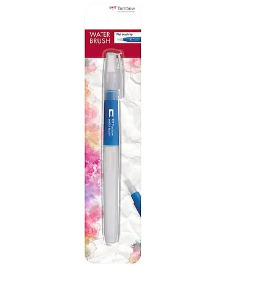 Tombow Water brush (empty) flat brush tip blister