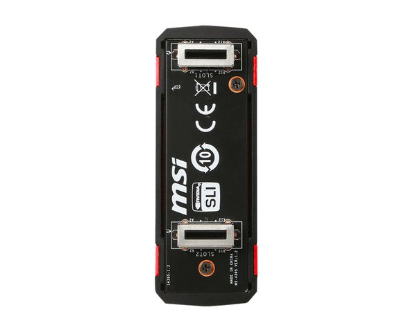 MSI 2WAY SLI BRIDGE L Supports 2-way SLI on NVIDIA GTX 900 series graphics cards on the 1stand 4th slot control by MSI Gaming App