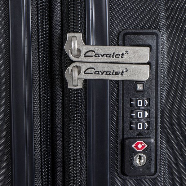 CAVALET Ystad 3-Piece Trolley Luggage, Black