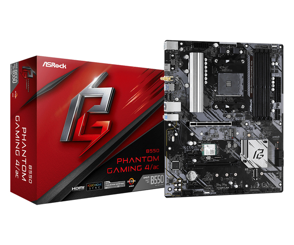ASRock B550 Phantom Gaming 4 AC ATX - motherboard