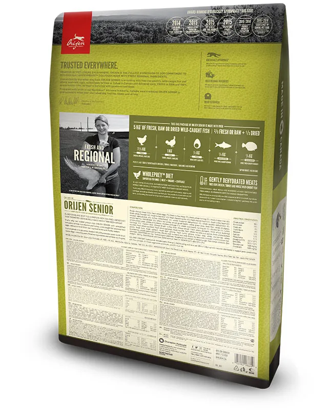 Orijen Senior, Dry food for dogs, Grain Free, 6kg