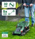 Bosch Rotak 18V-32 Cordless Lawnmower, 18V, 32 cm, Brushless, Without Battery and Charger