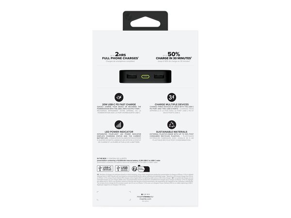 mophie powerstation 10K w/PD 2023 Black