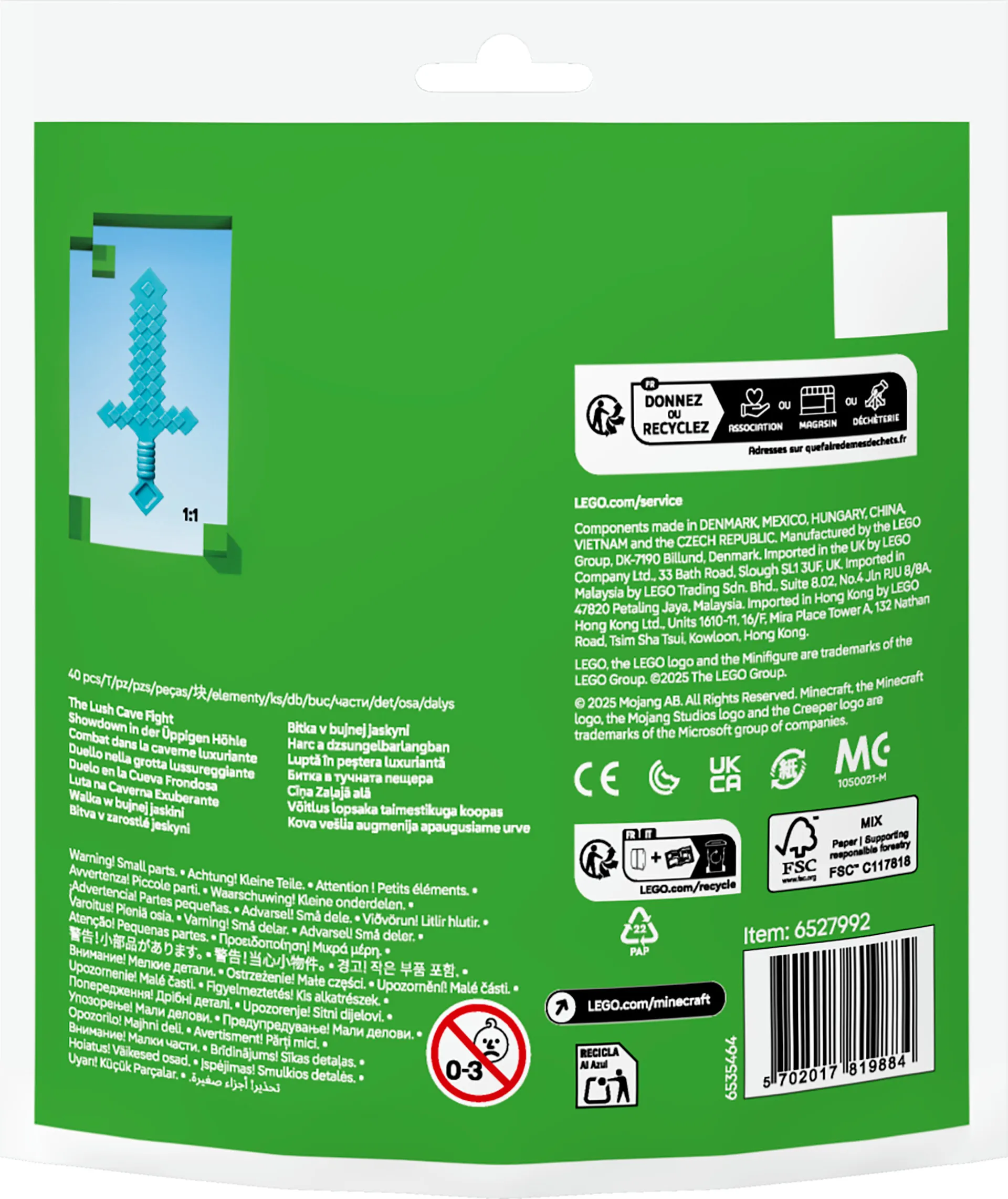 LEGO Minecraft Gr&ouml;n grottstrid 30705