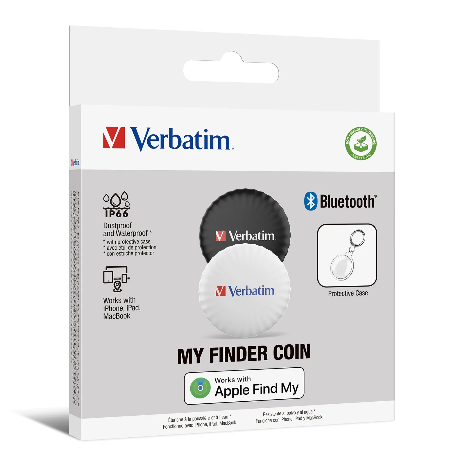 Verbatim My Finder Coin, Bluetooth - tracker, Black + White, 2 pcs Verbatim My Finder Coin, Bluetooth - tracker, Black + White, 2 pcs