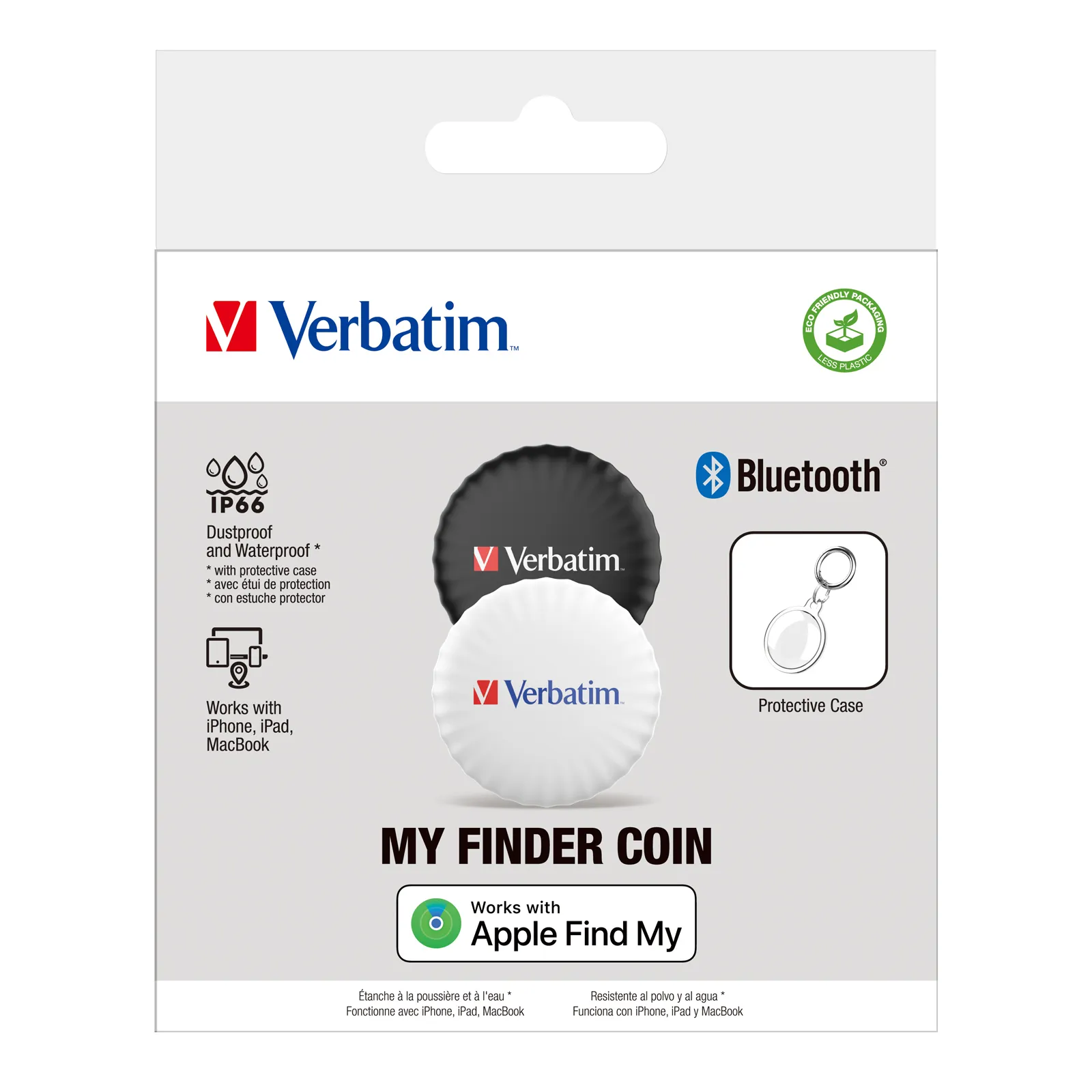 Verbatim My Finder Coin, Bluetooth - tracker, Black + White, 2 pcs Verbatim My Finder Coin, Bluetooth - tracker, Black + White, 2 pcs