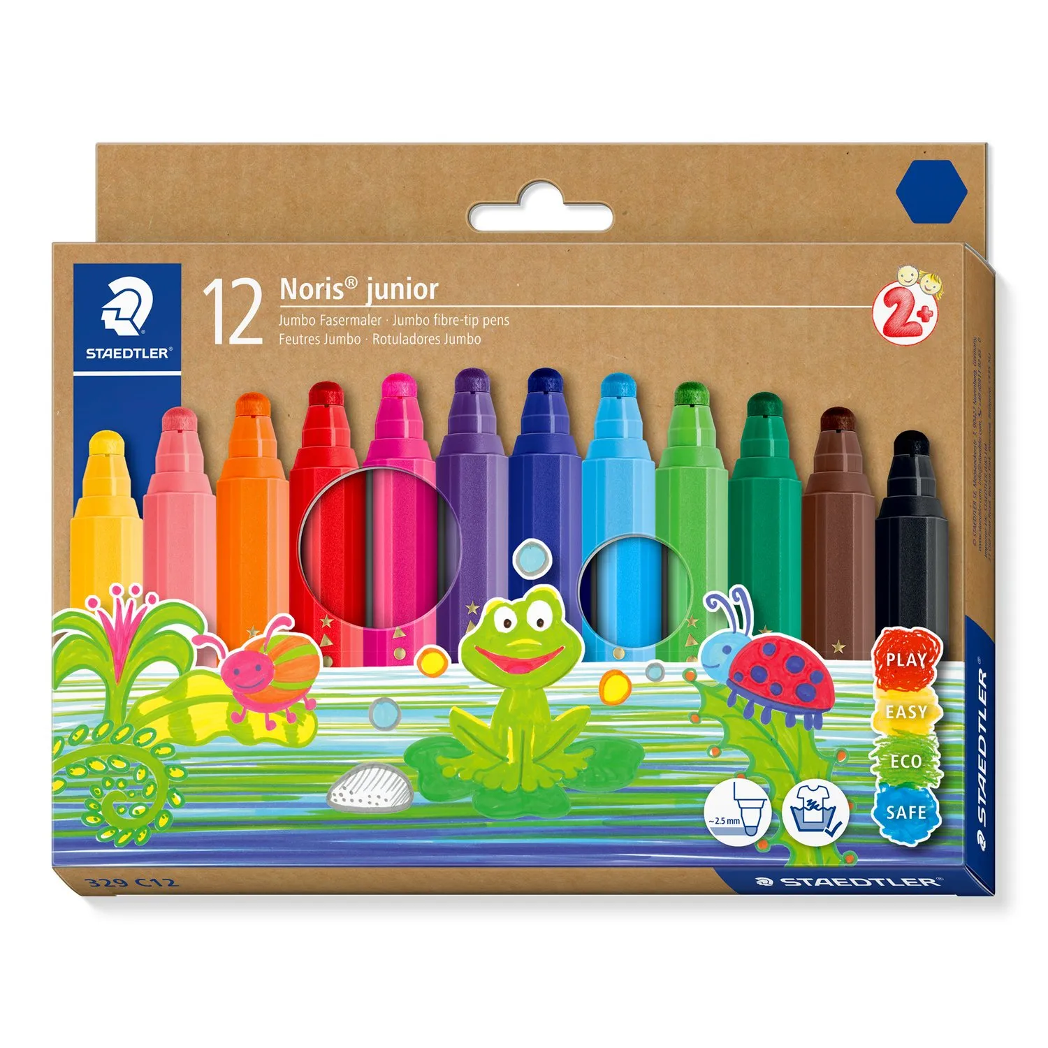 Staedtler Noris Junior - Fibre tip pen, 12 pcs